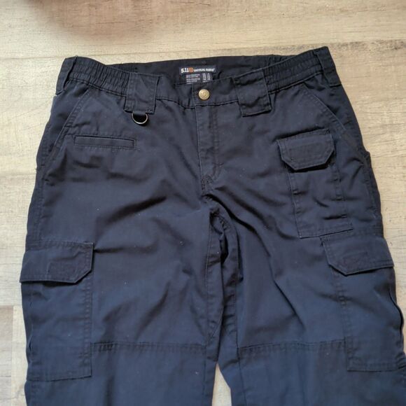 5.11 Tactical Womens Taclite Pro Cargo Pants Blue Flap Pockets Low Rise Snap 8 - Picture 2 of 8